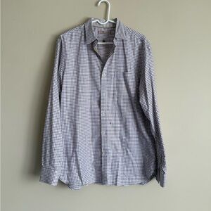 Banana Republic Heritage plaid 100% cotton dress shirt Large